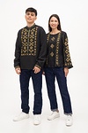 Black men's embroidered shirt Yarema